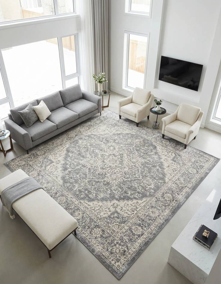 Detail image of 10' 6 x 10' 6 Washable Francesca Square Rug