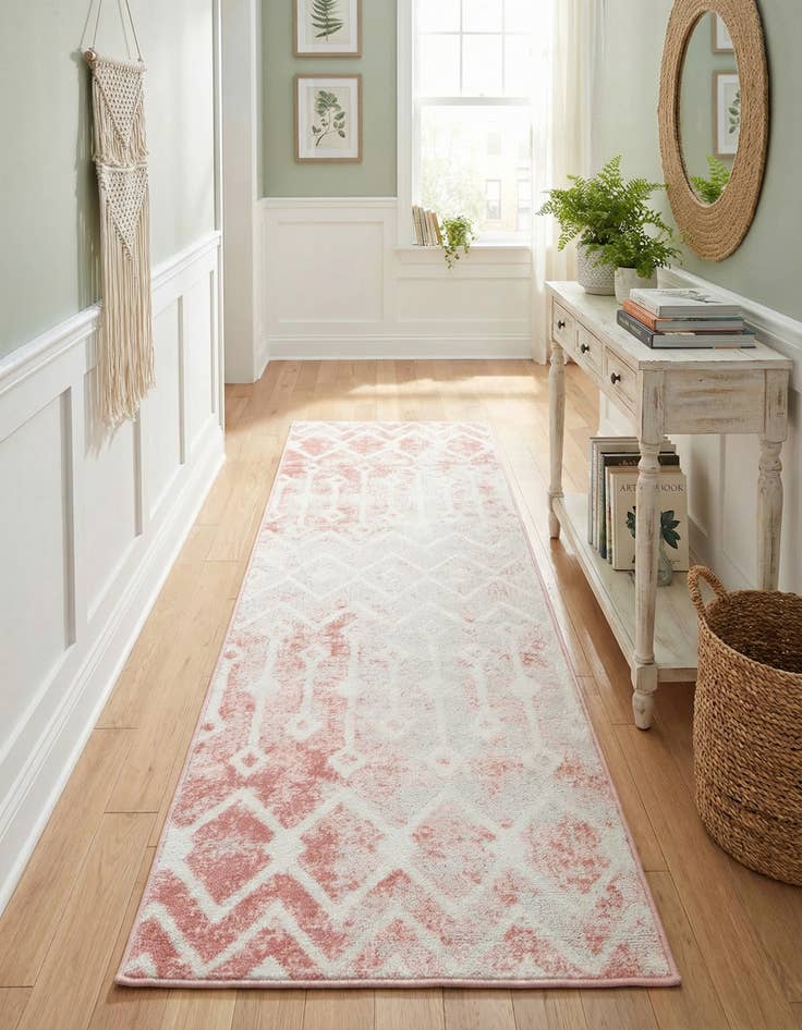 Detail image of  2' x 6' Bohemian Trellis Runner Rug