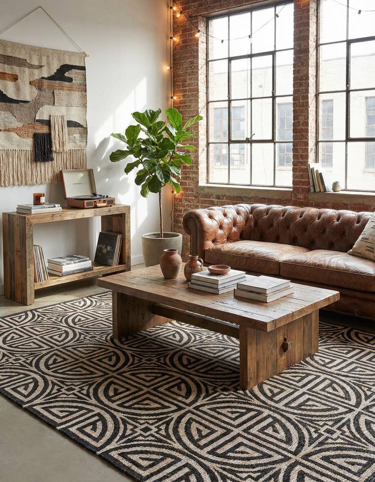 Detail image of 7' 10 x 10' Hand Woven Chenille Jute Rug