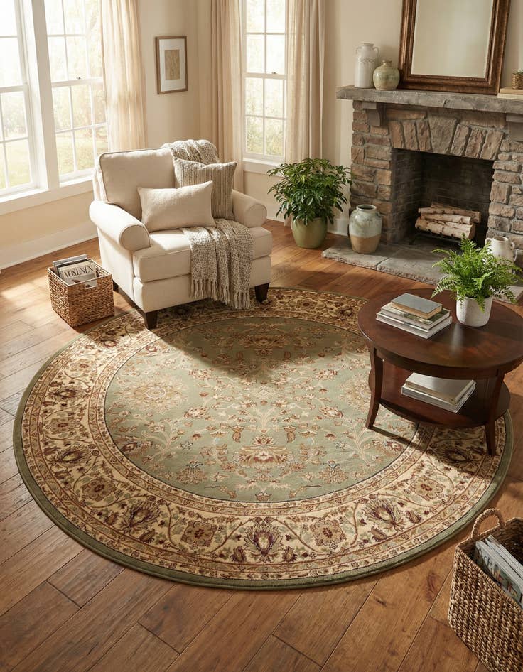 Detail image of 10' x 10' Classic Agra Round Rug