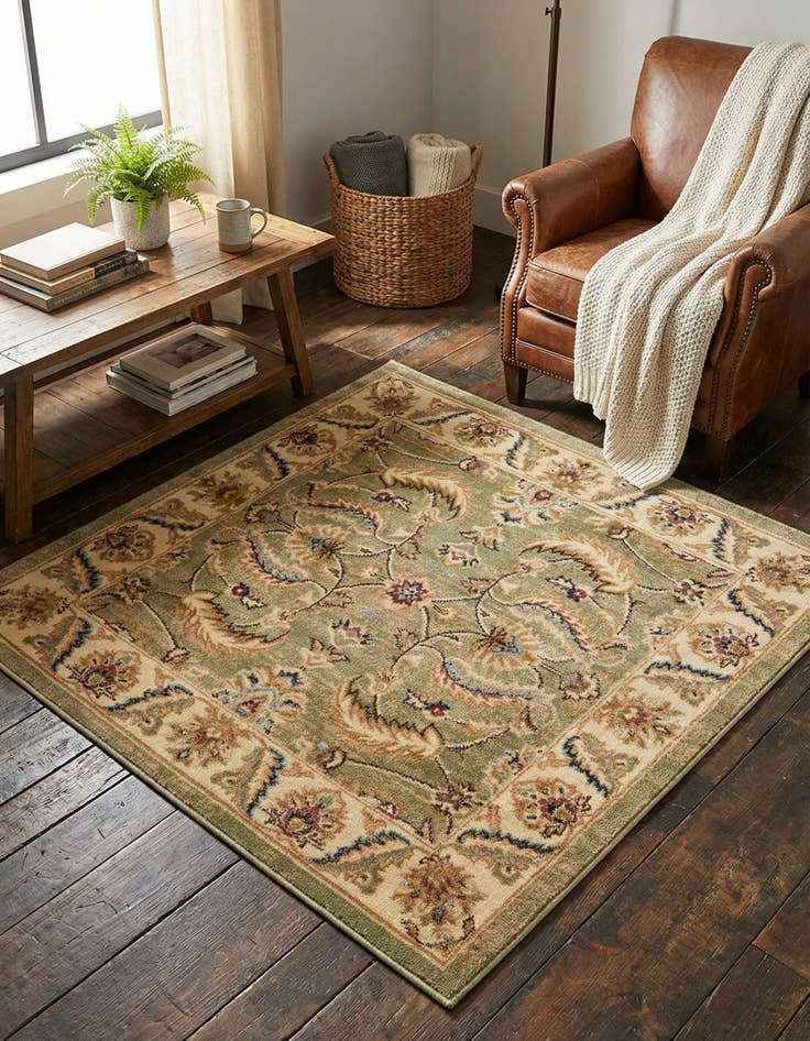 Detail image of 4' x 4' Classic Agra Square Rug