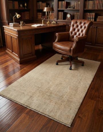 3' 8 x 6' Hand Knotted Oushak Wool Rug