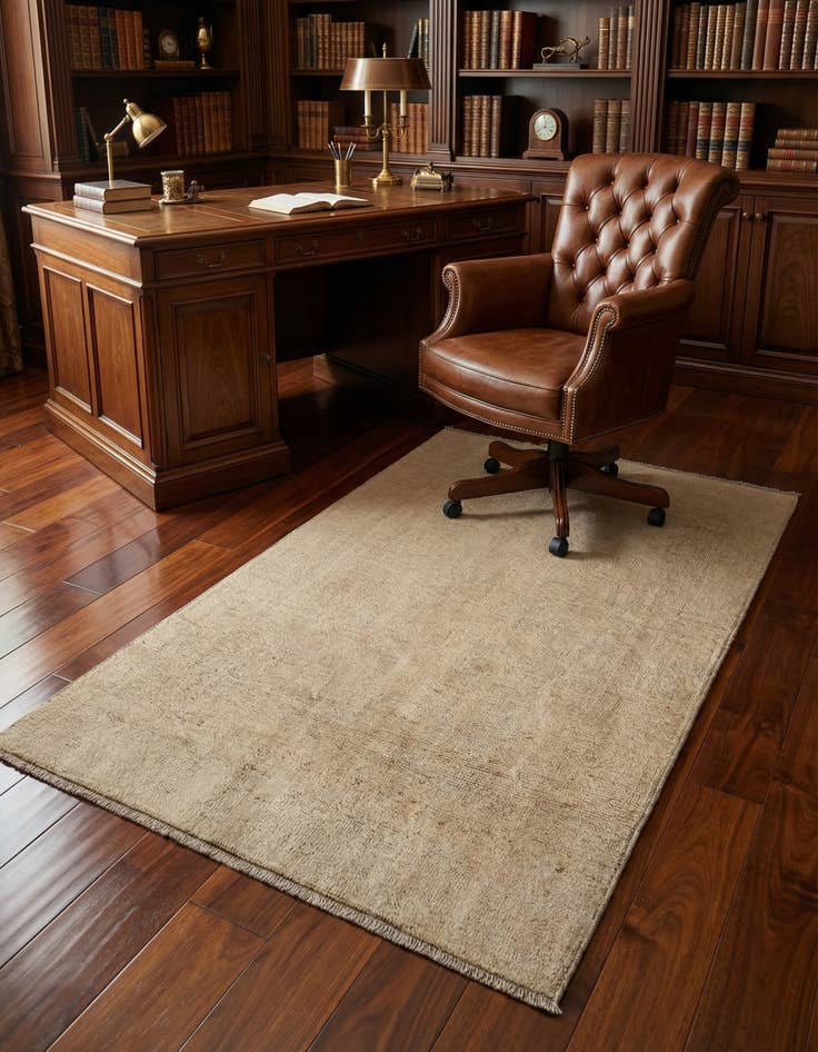 Detail image of 3' 8 x 6' Hand Knotted Oushak Wool Rug