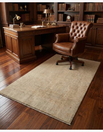 3' 8 x 6' Hand Knotted Oushak Wool Rug