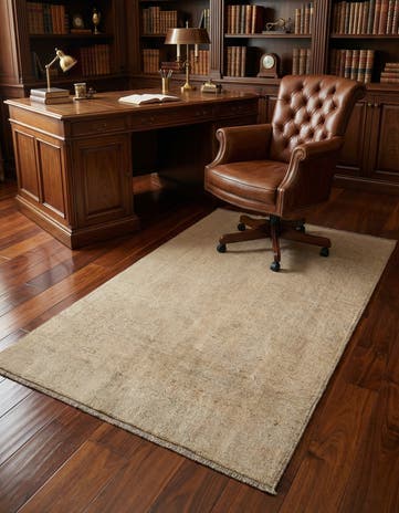 3' 8 x 6' Hand Knotted Oushak Wool Rug