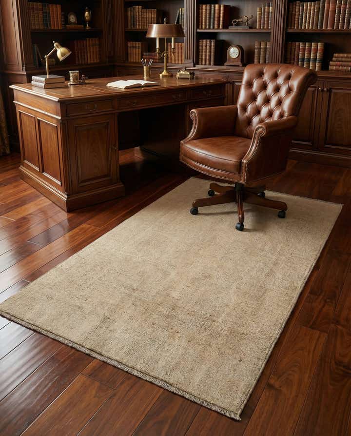 3' 8 x 6' Hand Knotted Oushak Wool Rug