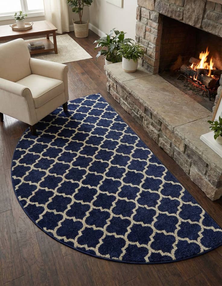 Detail image of 3' x 6' Lattice Hearth Rug