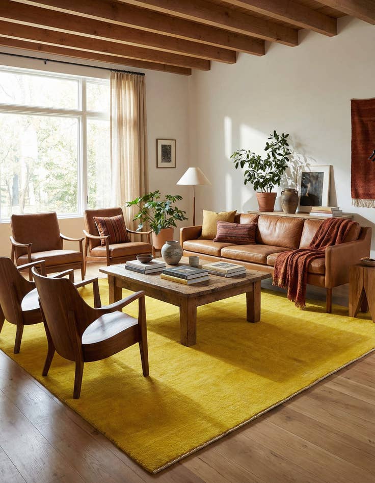 Detail image of 9' 10 x 9' 10  Hand Knotted Solid Gabbeh Wool Square Rug