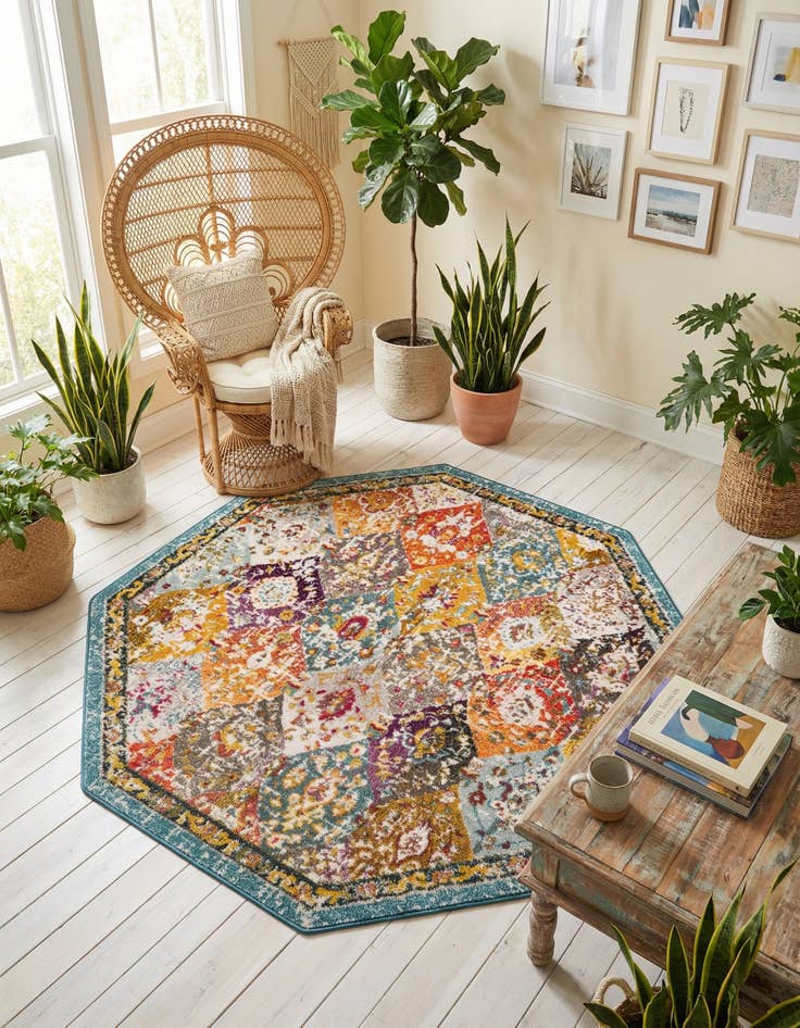 Detail image of  6' x 6' Madeline Octagon Rug