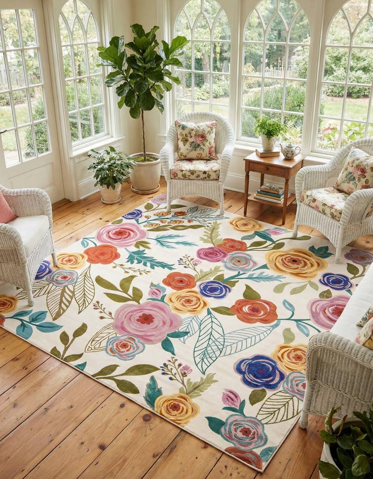 Detail image of 10' x 10' Blossom Square Rug