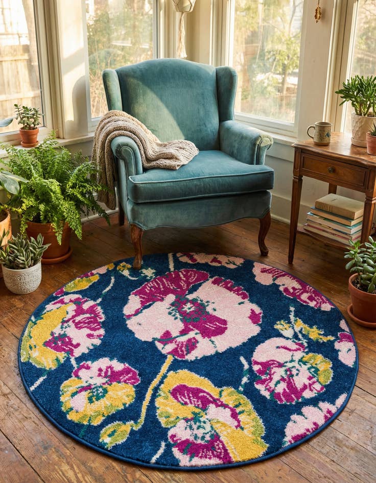Detail image of 3' 3 x 3' 3 Bloom Round Rug