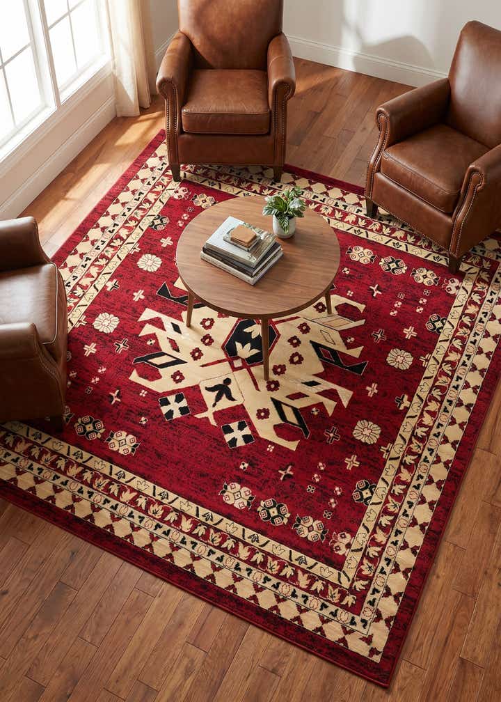 7' 10 x 7' 10 Heris Square Rug
