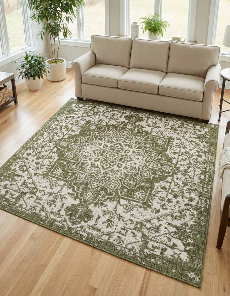 Detail image of 7' 10 x 7' 10 Washable Jill Zarin Dubai Indoor / Outdoor Square Rug