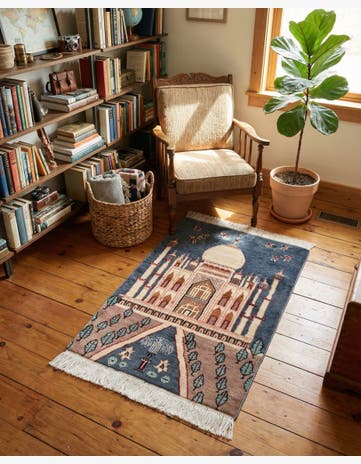 2' 1 x 3' 3 Hand Knotted Lahour Oriental Wool Rug