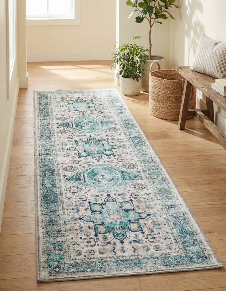 Detail image of 2' x 6' Washable Yara Runner Rug