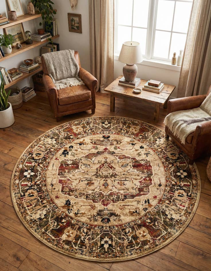 Detail image of 7' 10 x 7' 10 Saturn Round Rug