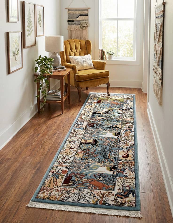 Detail image of 2' x 8' Nain Design Runner Rug