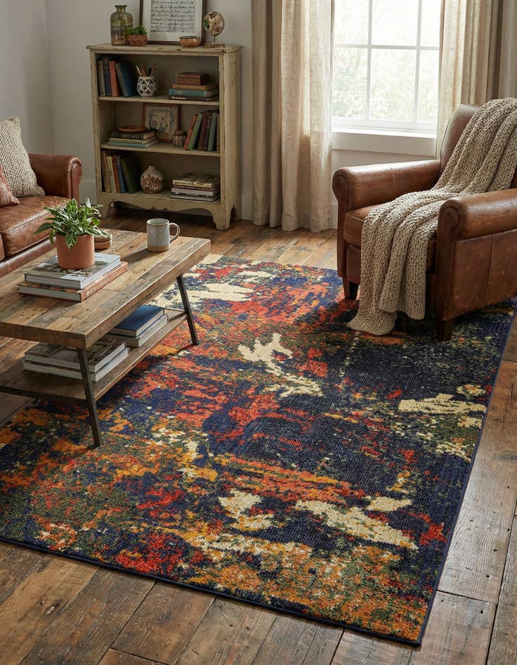 Detail image of 4' x 6'  Washable Haerfest Rug