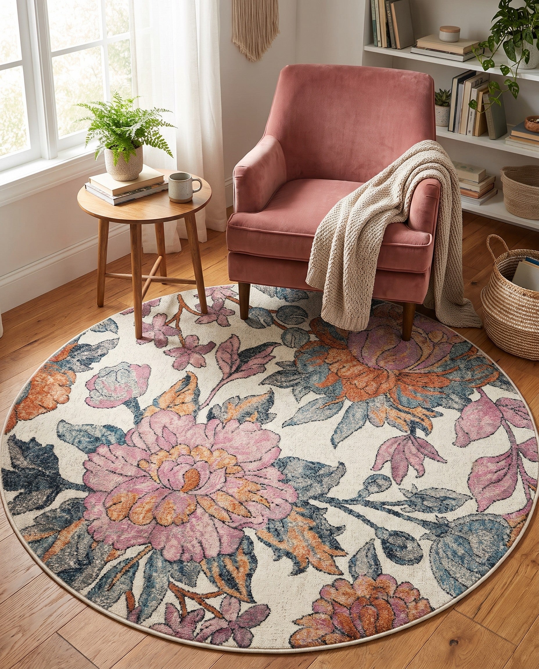 125cm x 125cm Blossom Round Rug