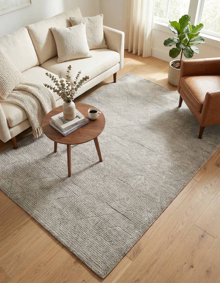 Detail image of 4' 1 x 6' 1 WoolCraft Geometric Rug