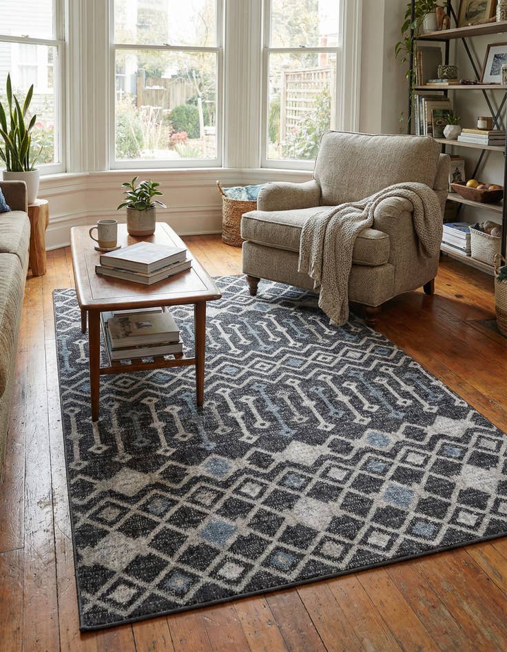 Detail image of 4' x 6' Eco Trellis Rug