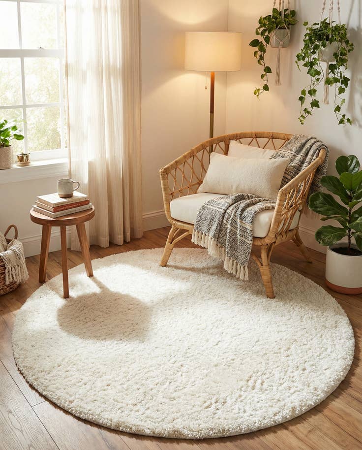 Detail image of 7' x 7' Zermatt Shag Round Rug