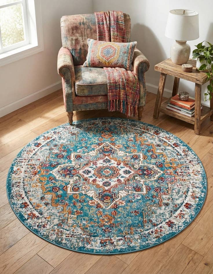 Detail image of 4' x 4' Amulet Round Rug