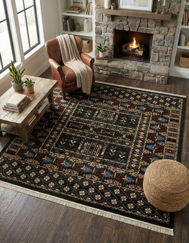 Detail image of  10' x 10' Bokhara Square Rug