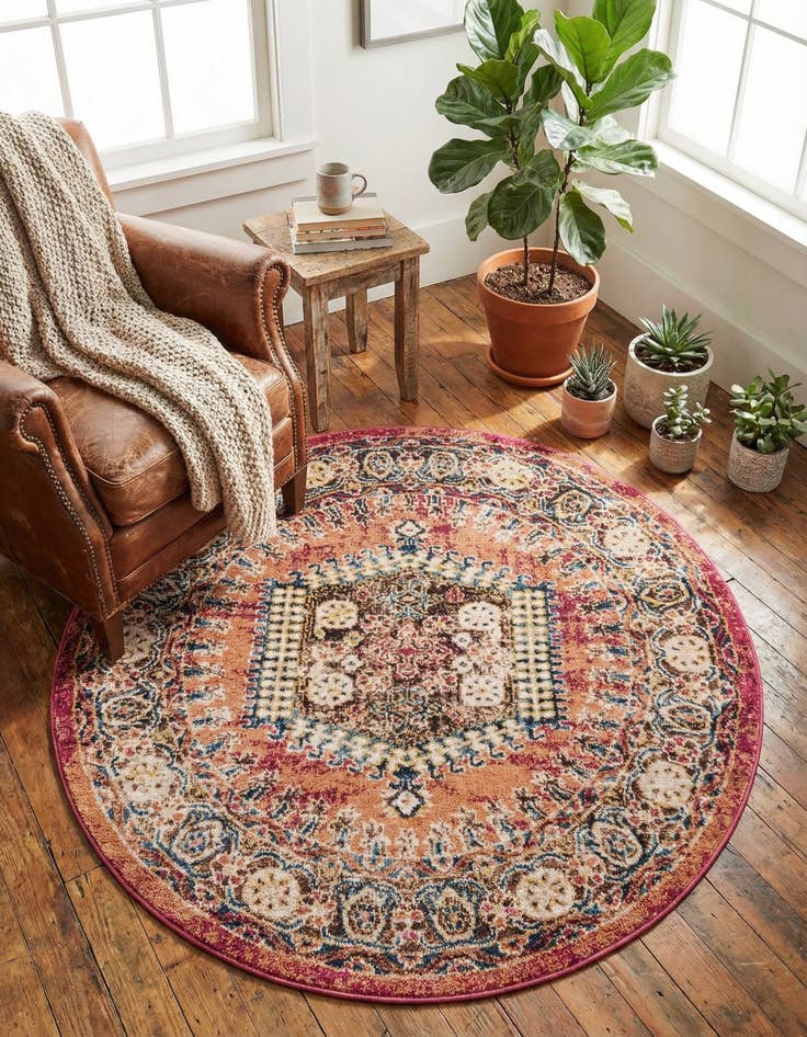 Detail image of 4' x 4' Arcadia Round Rug