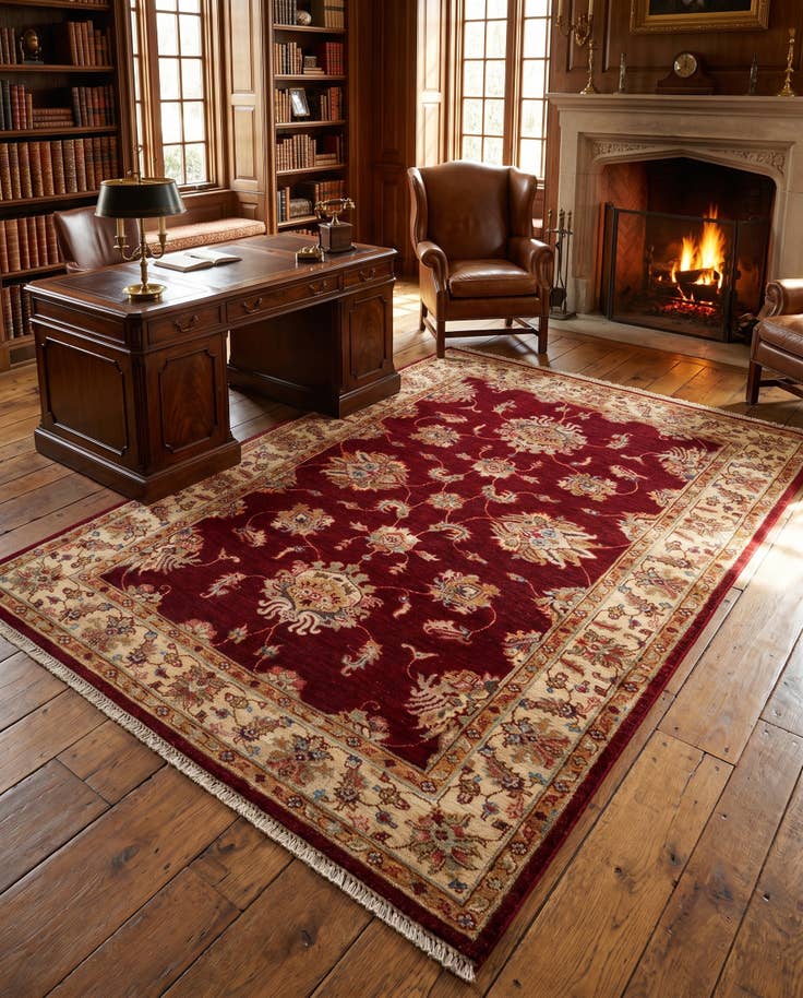 Detail image of 4' 3 x 6' Hand Knotted Ariana Ziegler Rug