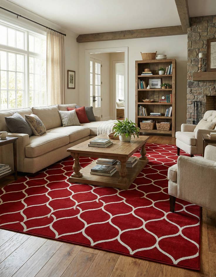 Detail image of 10' x 14' Trellis Frieze Rug