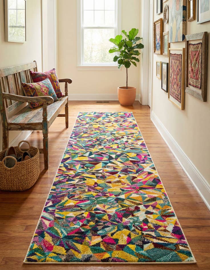 Detail image of 2' 7 x 10' Washable Hyacinth Runner Rug