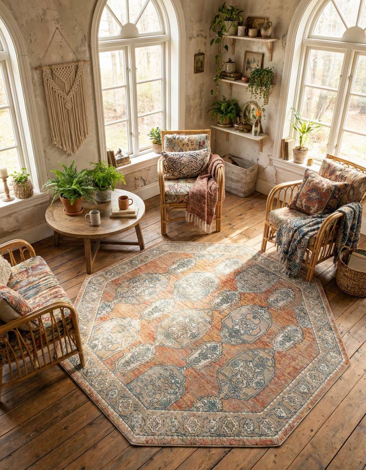 Detail image of 7' 10 x 7' 10 Lola Octagon Rug