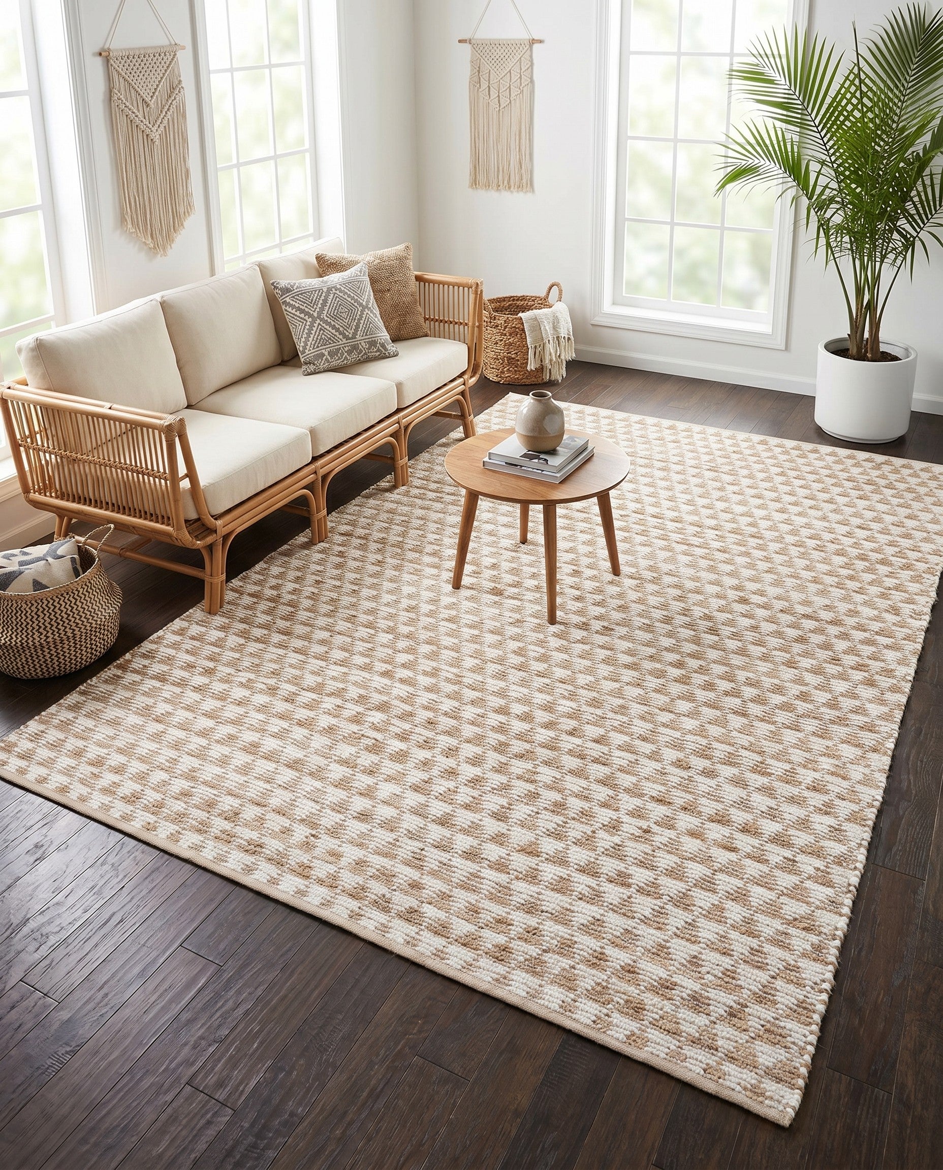 7' 1 x 10' Hand Woven Chindi Jute Rug