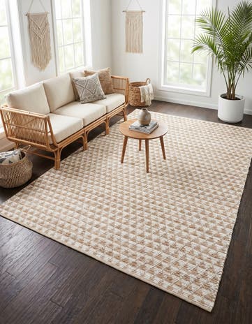 7' 1 x 10' Hand Woven Chindi Jute Rug