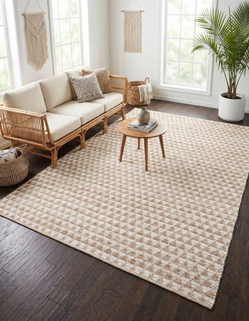 7' 1 x 10' Hand Woven Chindi Jute Rug