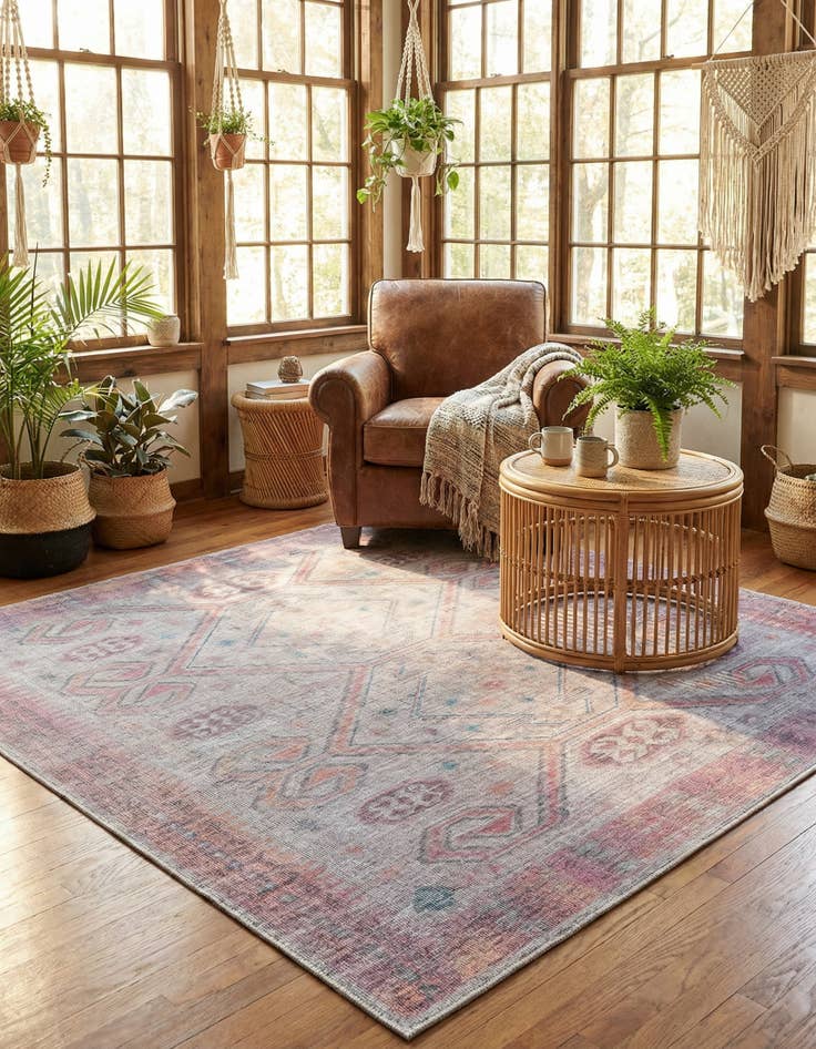 Detail image of 7' 10 x 7' 10  Washable Sisu Square Rug