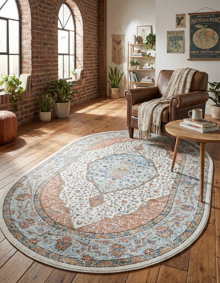 Detail image of  6' 1 x 9' Nyla Oval Rug