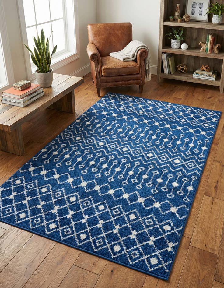 Detail image of 4' x 6' Moroccan Trellis Rug