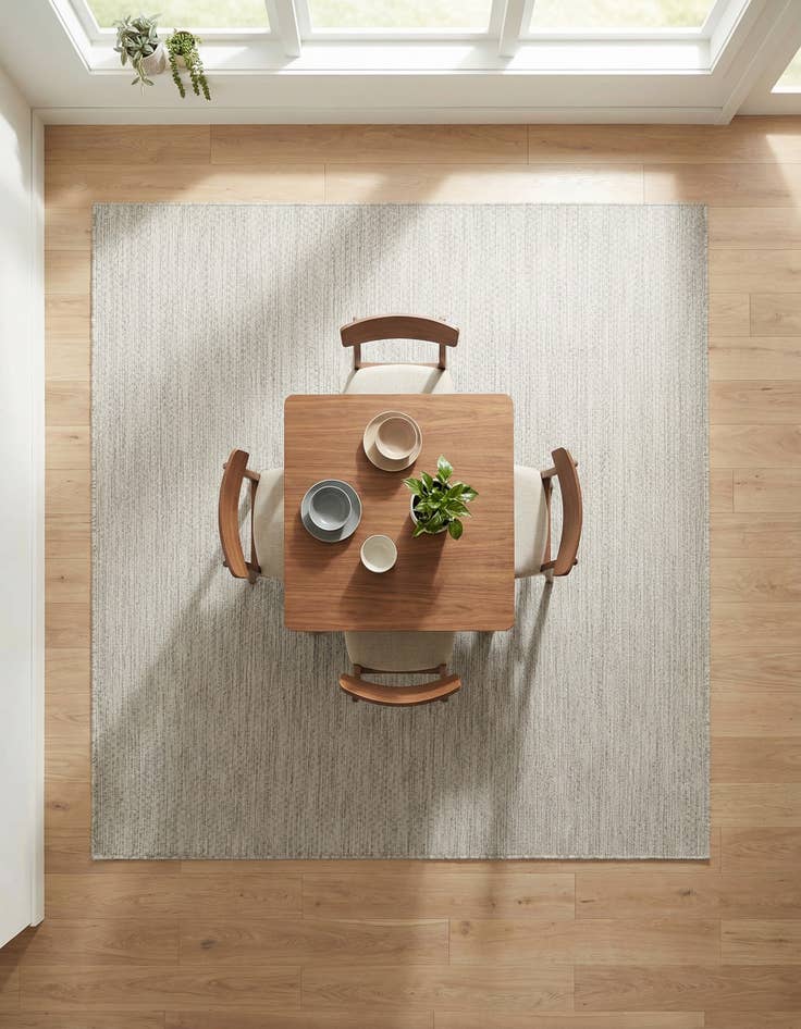 Detail image of 6' x 6' Washable Solid Indoor / Outdoor Square Rug