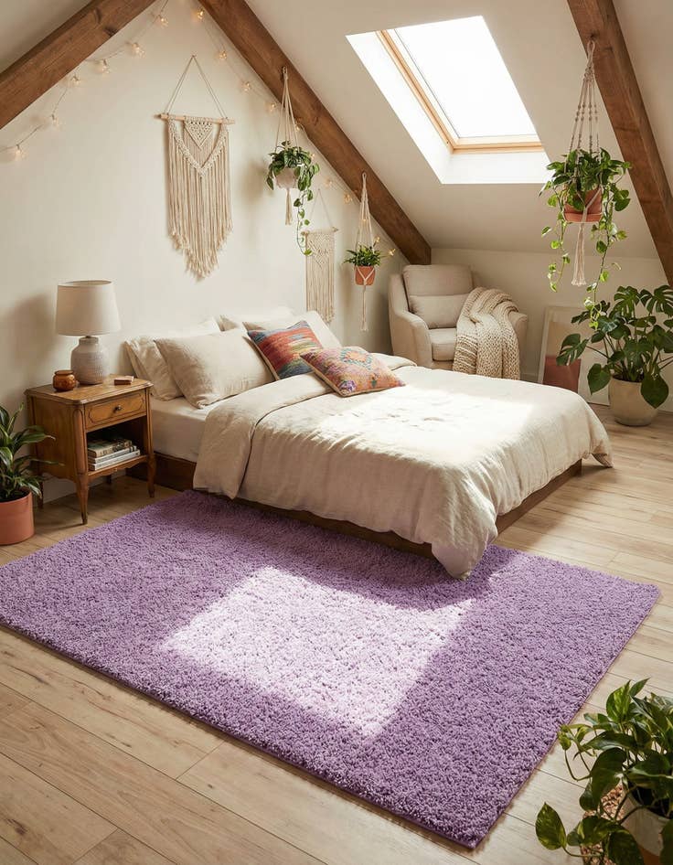 Detail image of 4' x 6' Solid Shag Rug