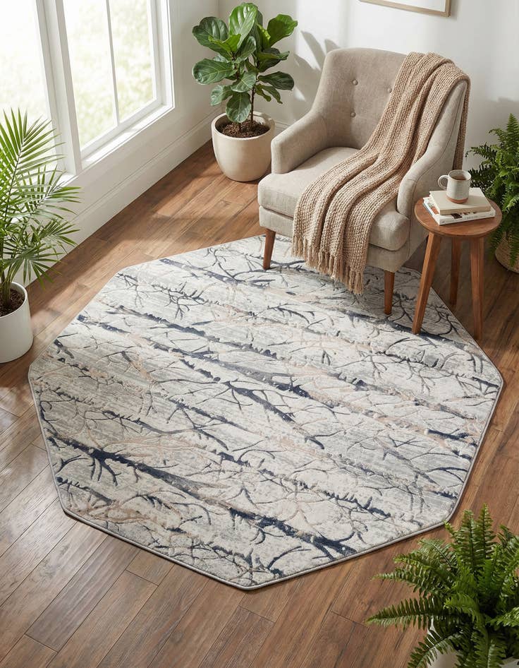 Detail image of 5' 3 x 5' 3 Finsbury Octagon Rug