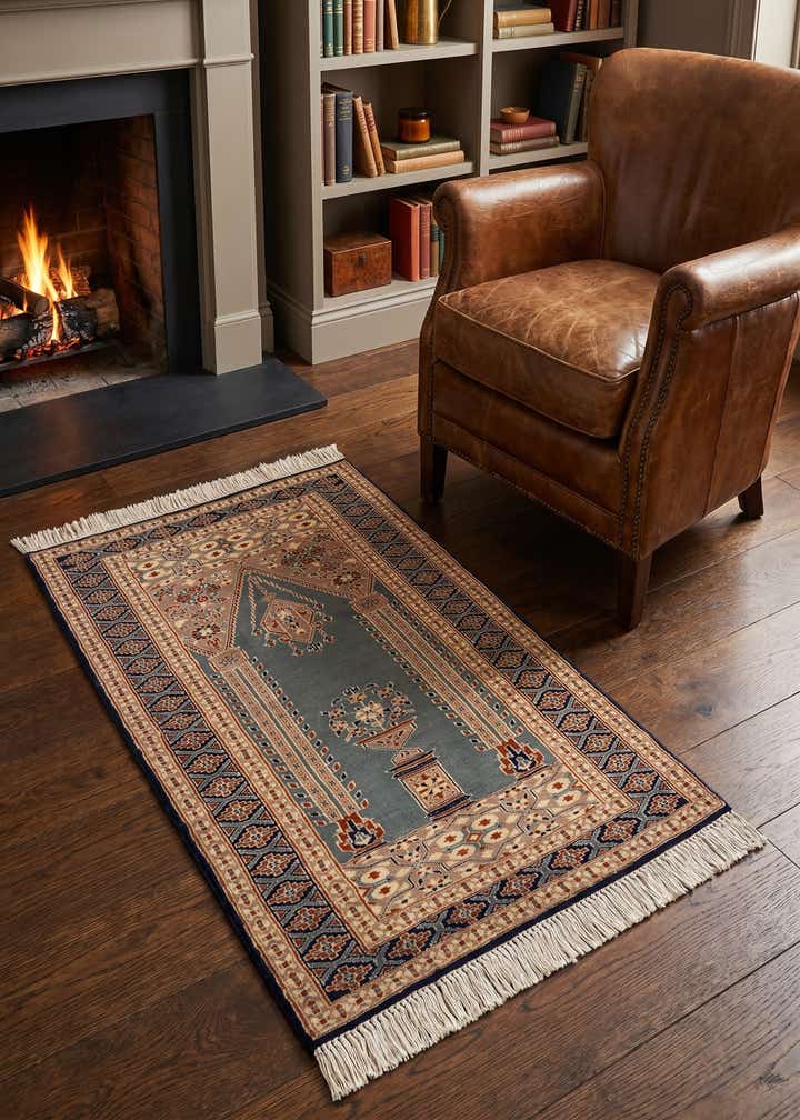 2' 7 x 4' 4 Hand Knotted Bokhara Oriental Wool Rug