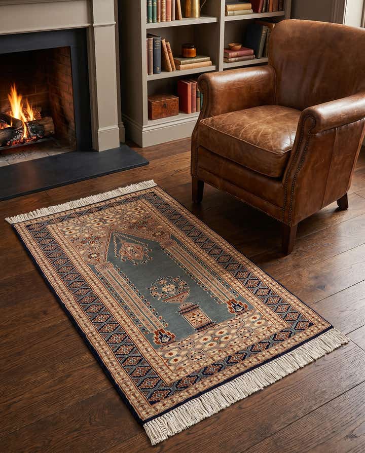 2' 7 x 4' 4 Hand Knotted Bokhara Oriental Wool Rug