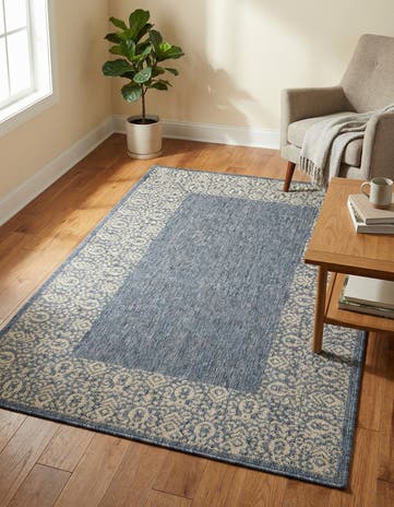3' x 5' 3 Easy-Clean Border Indoor / Outdoor Rug
