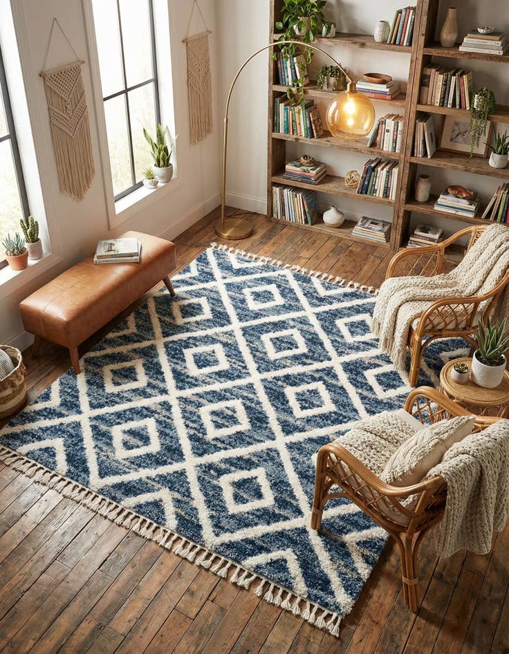 Detail image of 8' x 8' Lagom Shag Square Rug