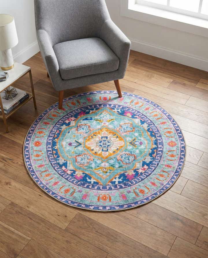 3' 6 x 3' 6 Washable Timeless Round Rug