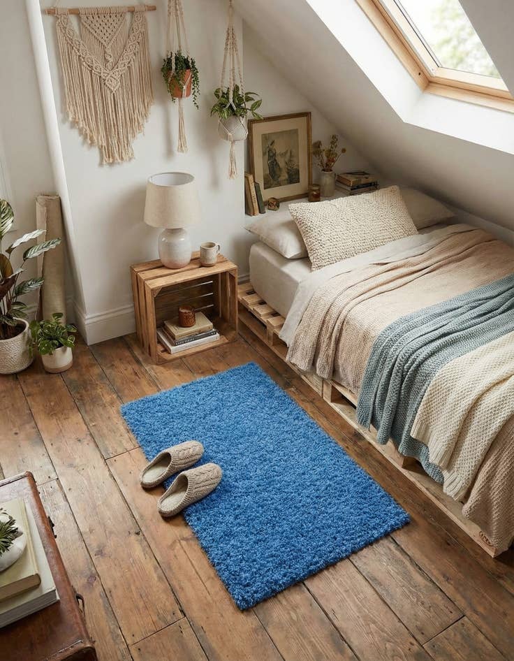 Detail image of 2' x 3' Solid Shag Rug