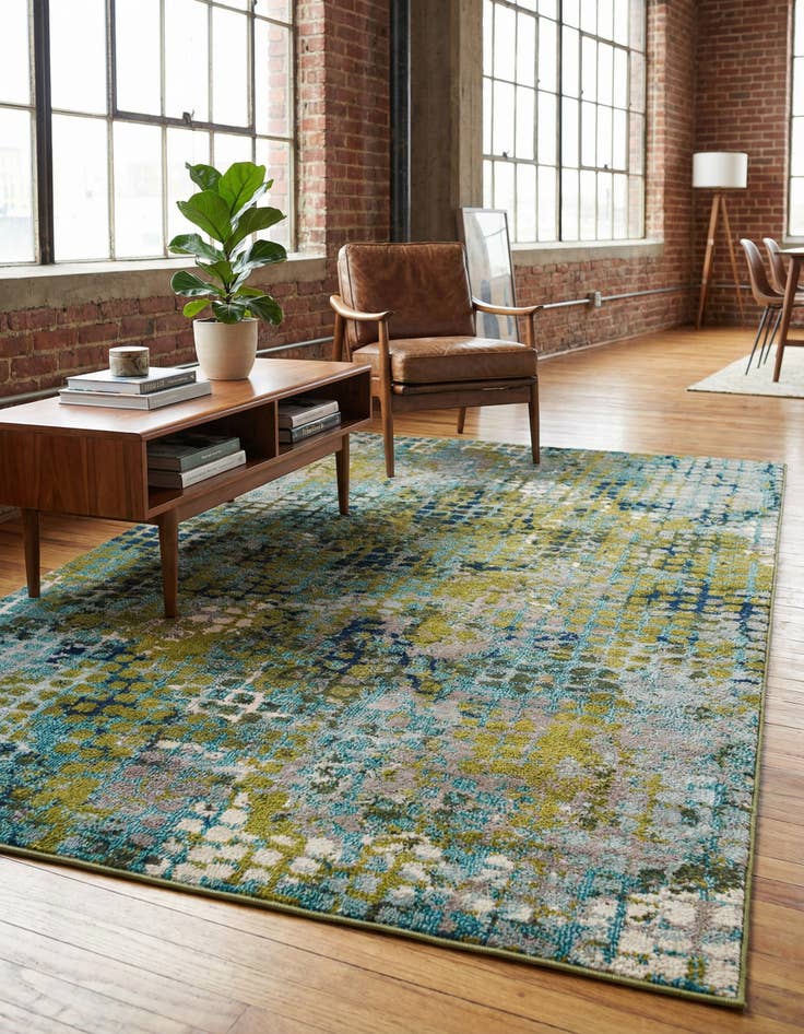 Detail image of 5' x 8' Washable Theia Rug