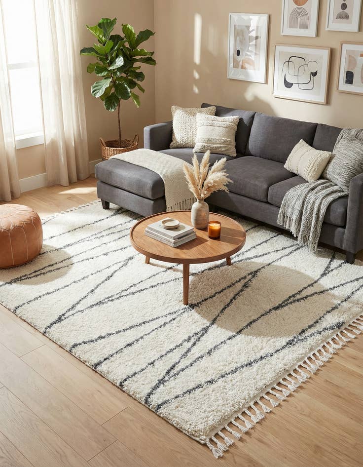 Detail image of 7' 10 x 7' 10 Serenity Shag Square Rug